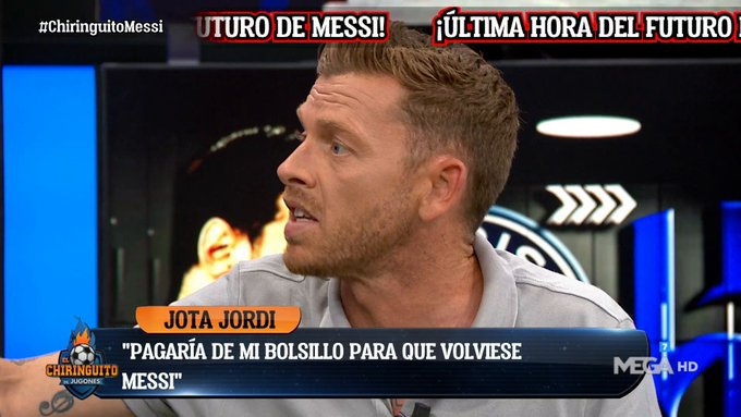 Jota Jordi称自掏腰包邀请梅西回归巴萨，但不希望他担任更衣室领袖