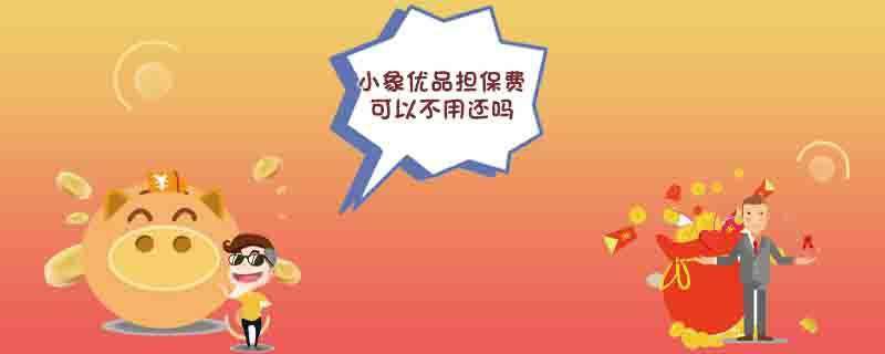 小象优品担保费可以不用还吗