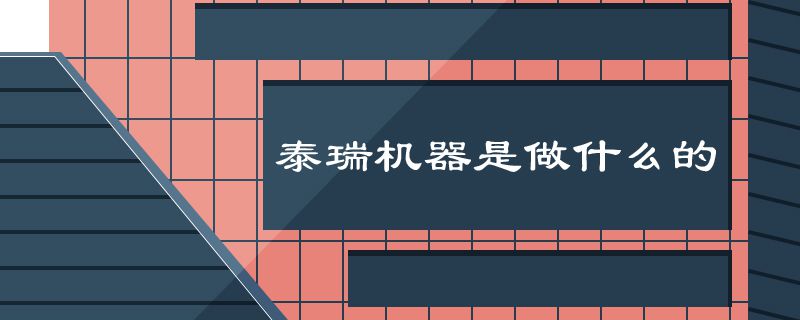 泰瑞机器是做什么的