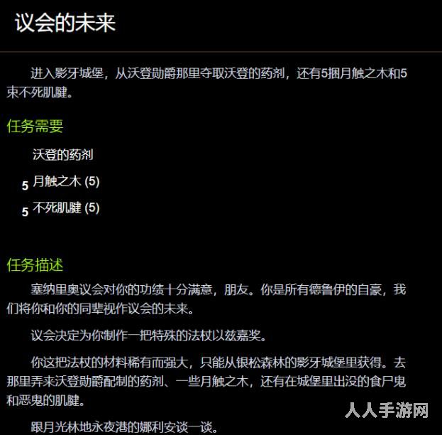 魔兽世界议会的未来怎么完成 魔兽世界议会的未来任务完成攻略