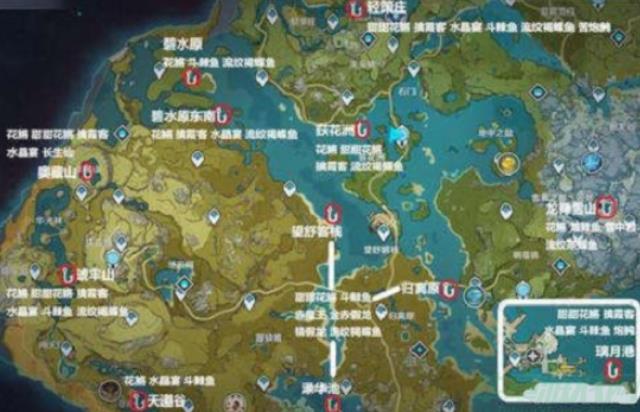 原神钓鱼地点有哪些 原神钓鱼地点分布图及时间大全