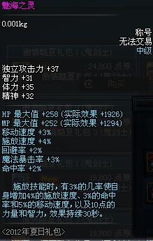dnf2012海之勇者3时装套装、星光礼盒介绍