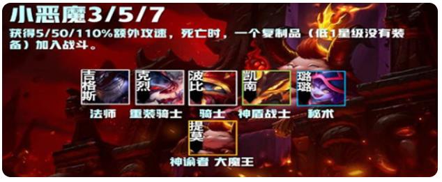 云顶之弈金铲铲加什么是小恶魔 云顶之弈金铲铲合成小恶魔方法一览