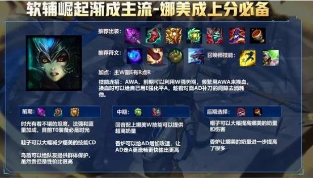 英雄联盟手游娜美怎么出装 LOL手游英雄符文最强出装推荐