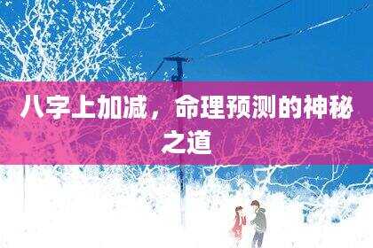 八字上加减，命理预测的神秘之道