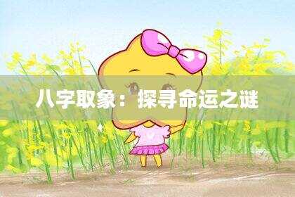 八字取象：探寻命运之谜