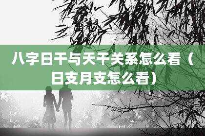 八字日干与天干关系怎么看（日支月支怎么看）