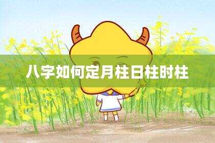 八字如何定月柱日柱时柱