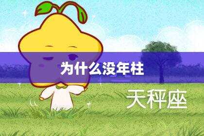 为什么没年柱