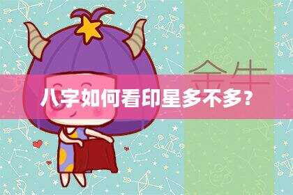 八字如何看印星多不多？