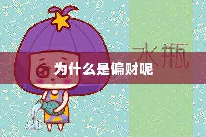 为什么是偏财呢