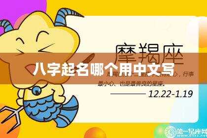 八字起名哪个用中文写