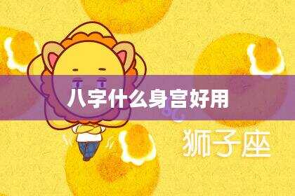 八字什么身宫好用