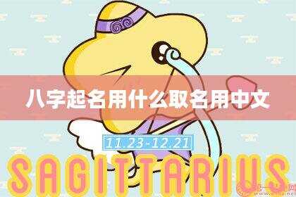 八字起名用什么取名用中文