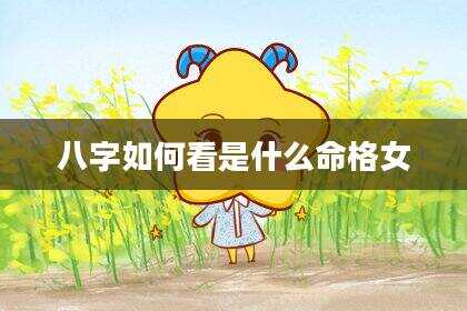 八字如何看是什么命格女