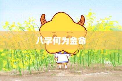 八字何为金命