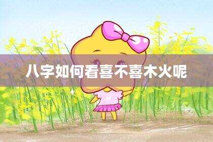 八字如何看喜不喜木火呢