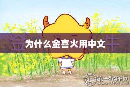 为什么金喜火用中文