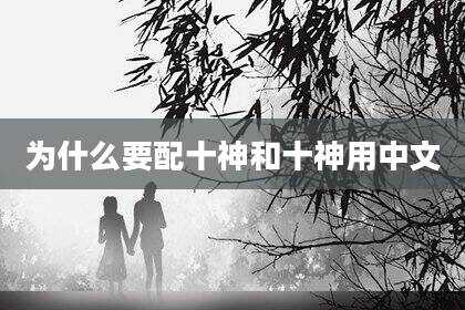 为什么要配十神和十神用中文