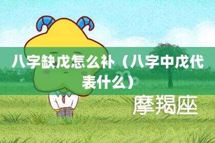 八字缺戊怎么补（八字中戊代表什么）