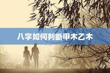 八字如何判断甲木乙木