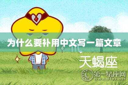 为什么要补用中文写一篇文章