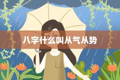 八字什么叫从气从势