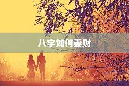 八字如何妻财