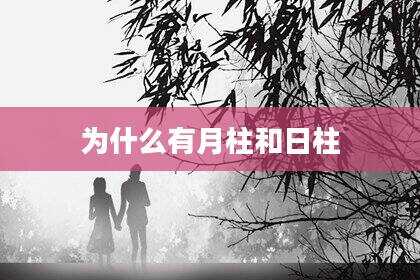 为什么有月柱和日柱