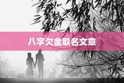 八字欠金取名文章