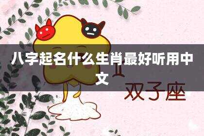 八字起名什么生肖最好听用中文