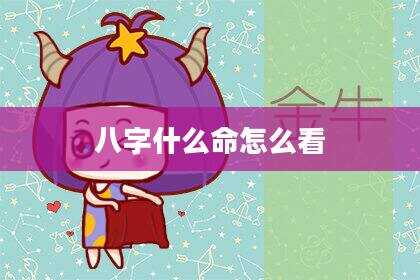 八字什么命怎么看