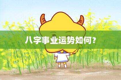 八字事业运势如何？