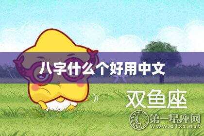 八字什么个好用中文