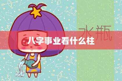 八字事业看什么柱