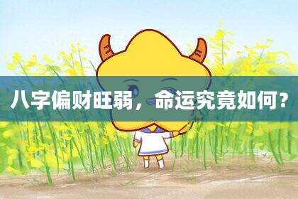 八字偏财旺弱，命运究竟如何？