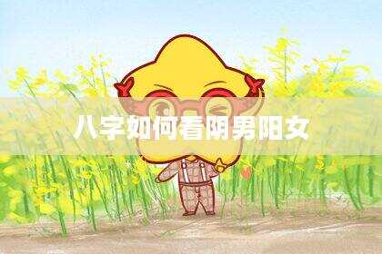八字如何看阴男阳女