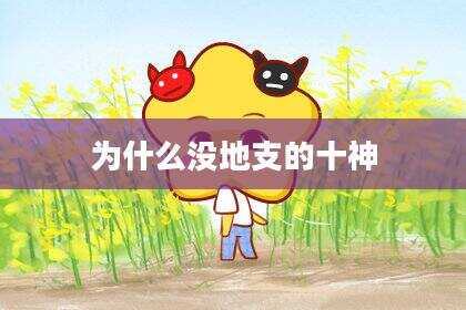 为什么没地支的十神