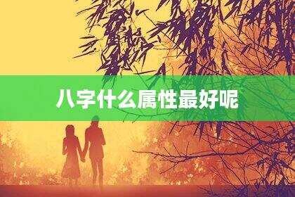 八字什么属性最好呢