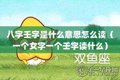八字壬字是什么意思怎么读（一个女字一个壬字读什么）