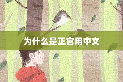 为什么是正官用中文