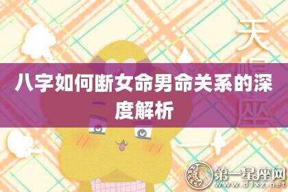 八字如何断女命男命关系的深度解析