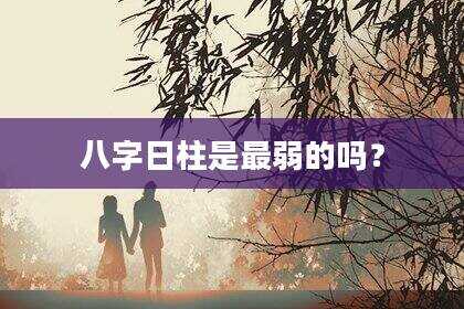 八字日柱是最弱的吗？