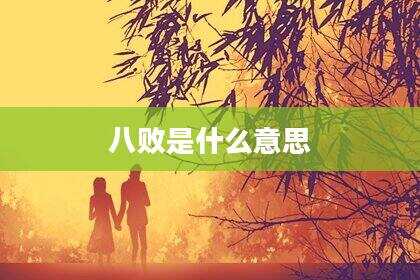 八败是什么意思
