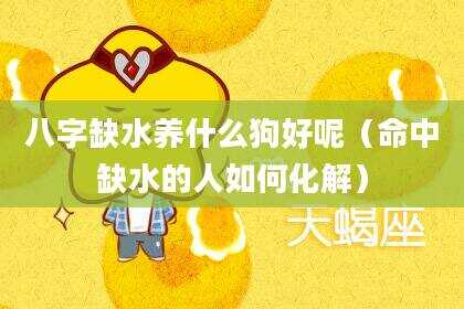 八字缺水养什么狗好呢（命中缺水的人如何化解）