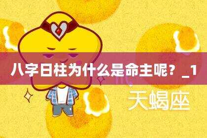 八字日柱为什么是命主呢？_1
