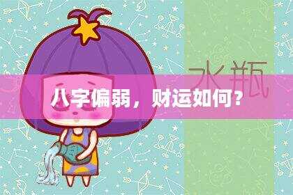 八字偏弱，财运如何？
