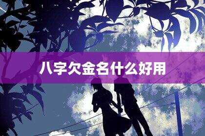八字欠金名什么好用