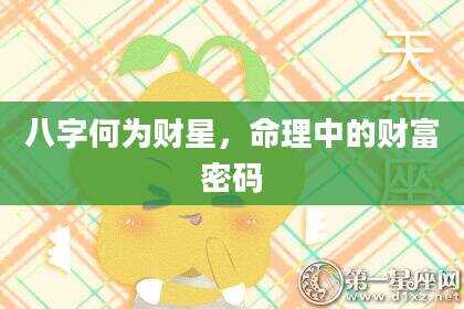 八字何为财星，命理中的财富密码
