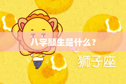 八字顺生是什么？